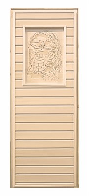 Дверь глухая липа с рисунком (коробка Листва) 1900х700 - фото 10129