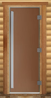 Дверь Престиж (бронза матовое) 170х70 Банный Эксперт - фото 14282