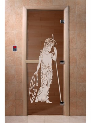 Дверь Рим (бронза) 190х70 8 мм 3 петли коробка ольха Банный Эксперт - фото 14286