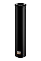 Дымоход Феррум нержавеющий (430/0,8 мм) ф130 L=0,5м черный
