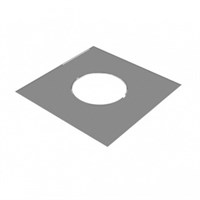 Разделка Феррум потолочная декоративная нерж. (430/0,5 мм) 480*480 с отв. ф210, черный RAL9005