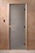 Дверь "Банное утро" (сатин) 190х70, 8мм, 3 петли, коробка листва, Банный Эксперт - фото 14213