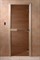Дверь Бронза 190*80, 8 мм, 3 петли, коробка ольха, Банный Эксперт - фото 14297